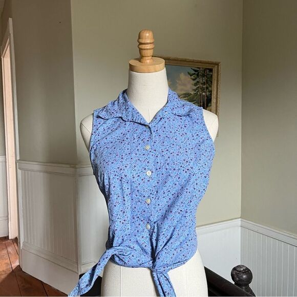 Vintage Daisy Duke Ann Taylor Floral Top S - Picture 3 of 6